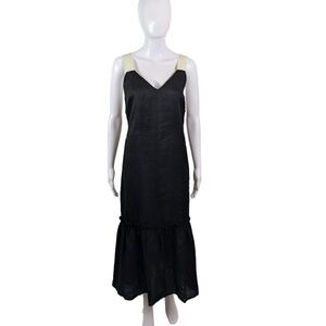 Black Ruffled Sleeveless Summer Dress Size S